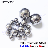 Ø1mm - 50mm 316L Solid Stainless Steel Balls Dia 1 1.5 2 2.38 2.5 2.778 3 3.175 3.5 4 4.5mm to 50mm 00cr18Ni12M02 Round Beads