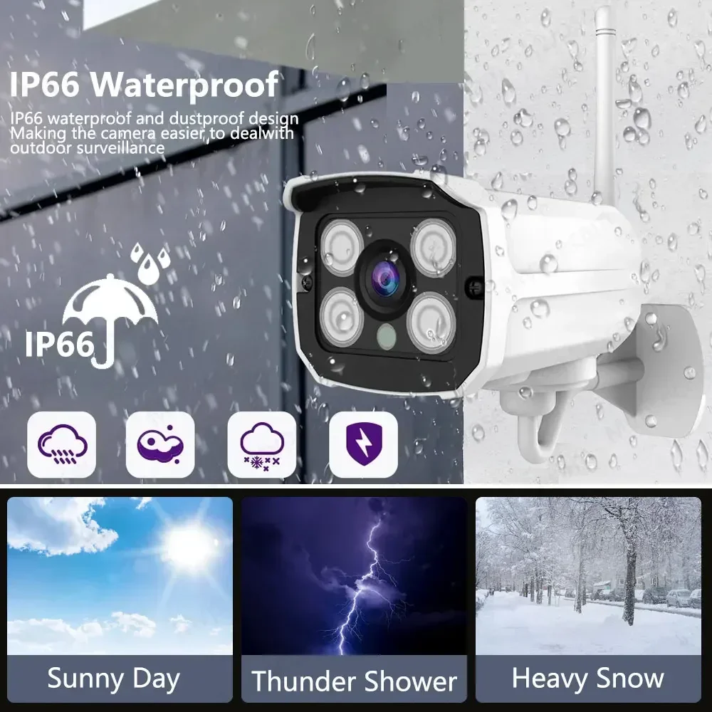 Tuya Smart Life 8CH/4CH CCTV Kit 5MP/3MP WiFi NVR System، IP66 Metal Shell، كاميرا مراقبة أمنية مقاومة للماء مع شاشة #3