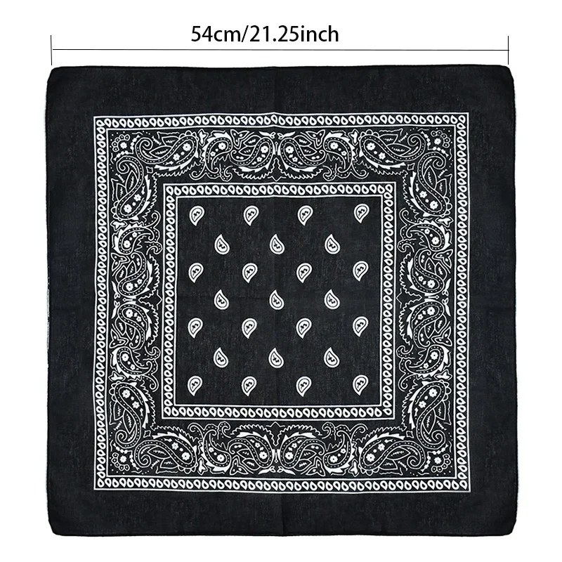 Unisex Men Women Bandana Hairband Cowboy Mens Biker Sports Headwear Wrist Hairwrap Paisley Head Wrap Square Scarf