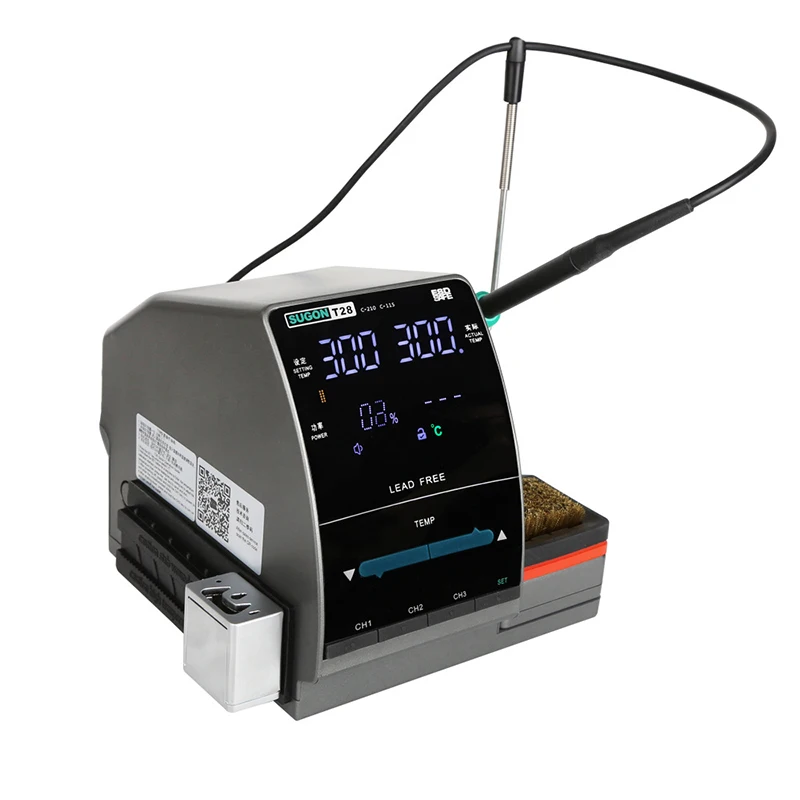 T28 Dual-Use Soldering Station 2 Seconds Heating Up Precision Fingerprint Flying Line Sharp and Suitable for Jbc Head