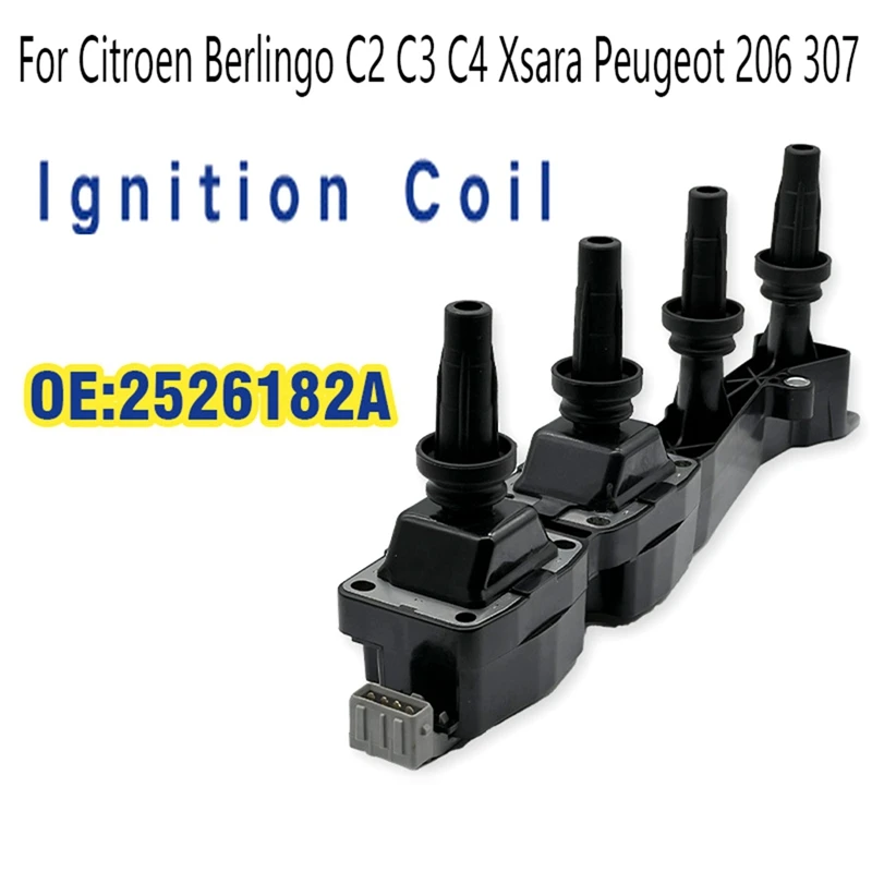 

Auto Engine Ignition Coil For Citroen Berlingo C2 C3 C4 Xsara Peugeot 206 307 597080 597099 9636337880 Parts