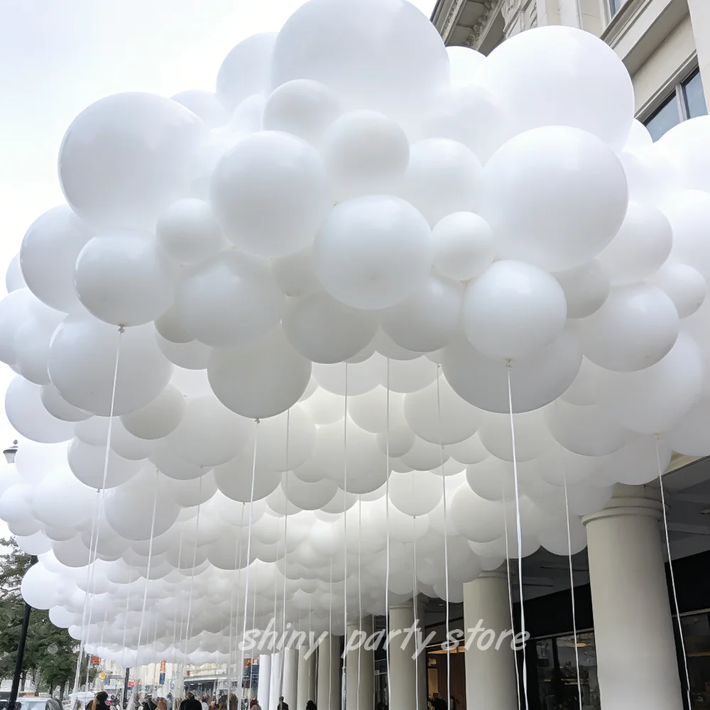

Matte Pure White Balloons Wedding Decoration Happy Birthday Party Baby Shower Globos 5-36" Round Latex Helium Balloon Arch Decor
