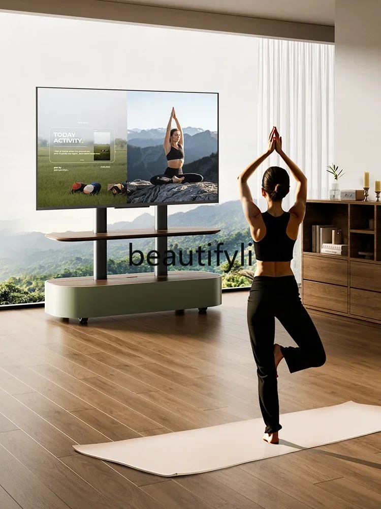 

A15 Mobile electric lifting TV cabinet, household floor storage locker integrated