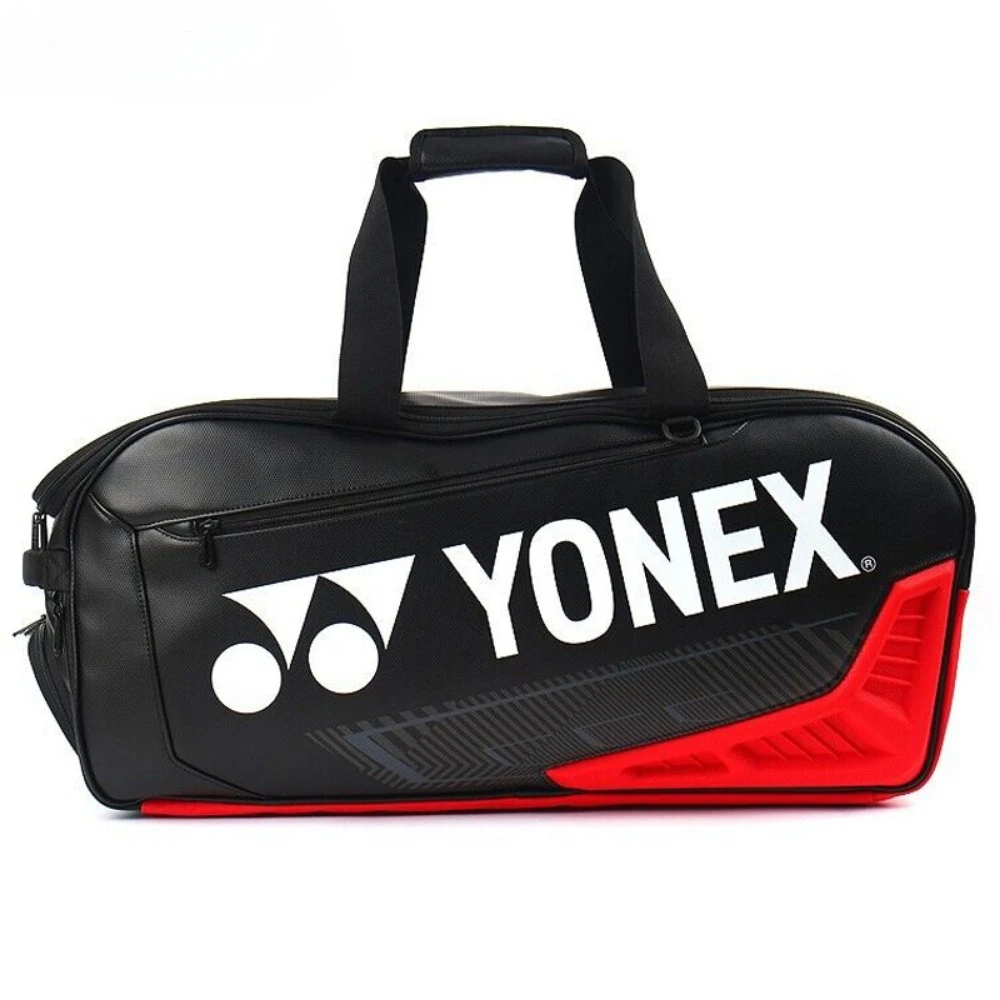 YONEX Original New Tournament Rectangular Leather Tennis Badminton Racket Bag for 5-7 Racquets with Insulation W/MOG BA02331WEX