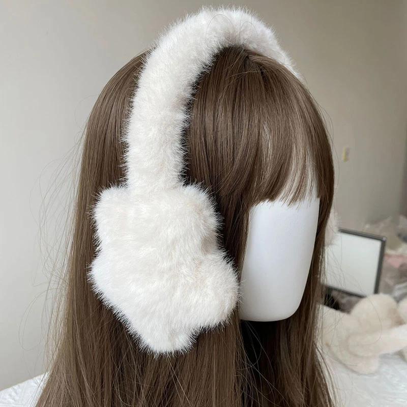 Y2k Star Fluffy Earmuffs Earplugs Fixed Hairstyle Plush Earmuffs Featured Hair Accessories Hair Band Ear Cover Cute Headdress