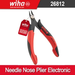 Wiha 26812 Electronic Diagonal Cutting Pliers 128mm Very Narrow, Pointed Head Without Bevelled Edge