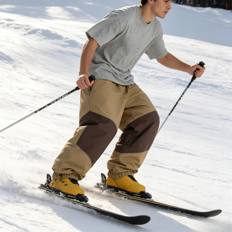 Picture 6: 2026 New Style Block Cargo Snowboard Pants Men Women Waterproof Windproof Loose Drawstring Cuff Unisex Snow Ourdoors Sport