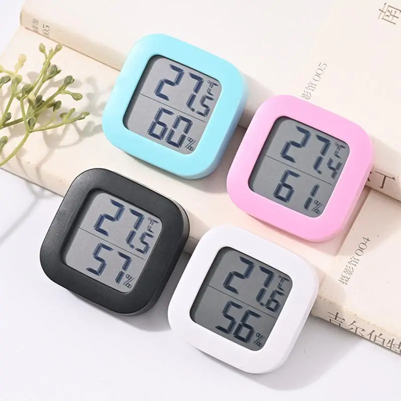 Mini Magnetic Temperature and Humidity Monitor Accurate Digital Temp and Humidity Monitor with LCD Display for Nursery Room