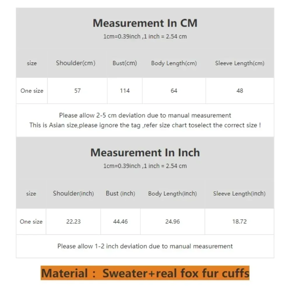 2024 Sweater Women Autumn Winter New Fashion Sleeves Natural Real Fox Fur Coat Slim Fit Sweaters Fur Knitwear Pull Femme Vintage