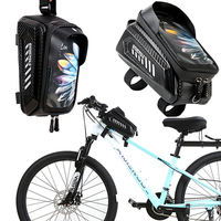 1.5L Bicycle Top Tube Bag 7.4 Inch Touchscreen Bike Frame Front Tube Bag Waterproof Bike Phone Mount Pouch Bike Accessories