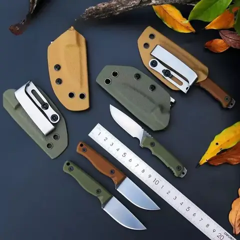 NEW G10 Handle Outdoor Camping Survival Fixed Blade Straight Knife 420 Stainless Steel Sharp Neck Knives With Kydex Sheath