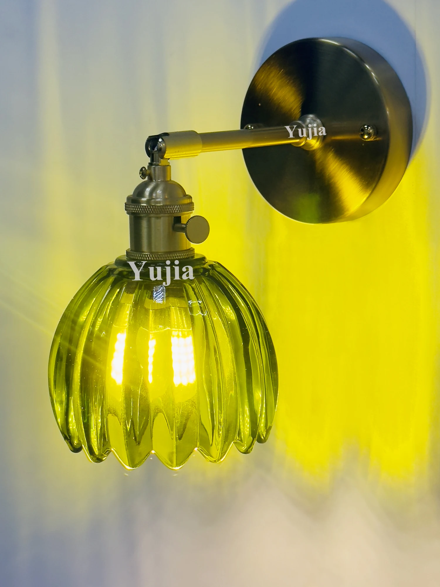 

Japanese Retro Floral Glass Wall Lamp Modern Simple Bedside Lamp for Bedroom Study Led Mirror Light Nordic Wall Sconce