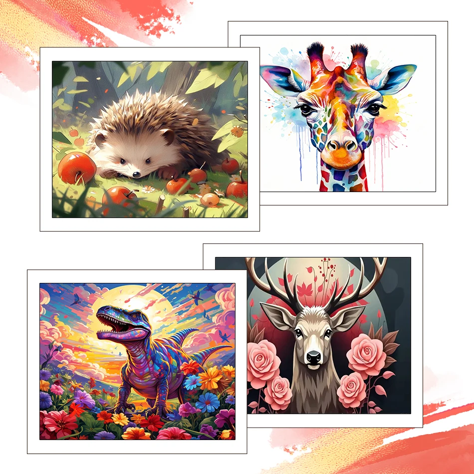 

RUOPOTY Painting By Number Adults New Animals 40X50cm Diy Crafts Color Markers Handmade Drawing By Numbers Watercolor Decorative