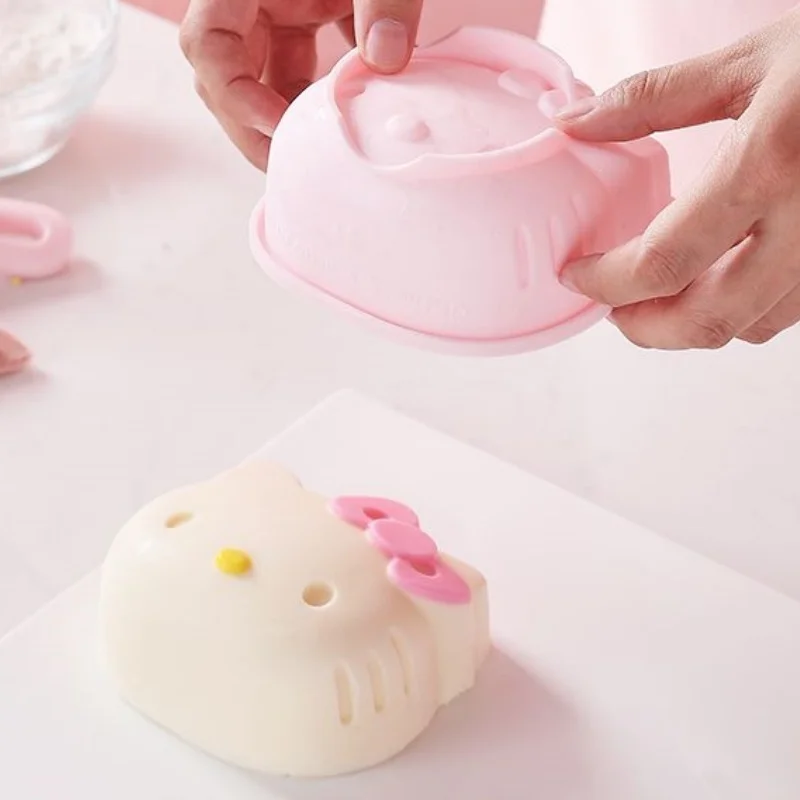

Kawaii Hello Kitty Silicone Cake Mold Non stick 4-inch 6-inch Pudding Cartoon French Pastry Mousse Baking Mold Girls for Gifts