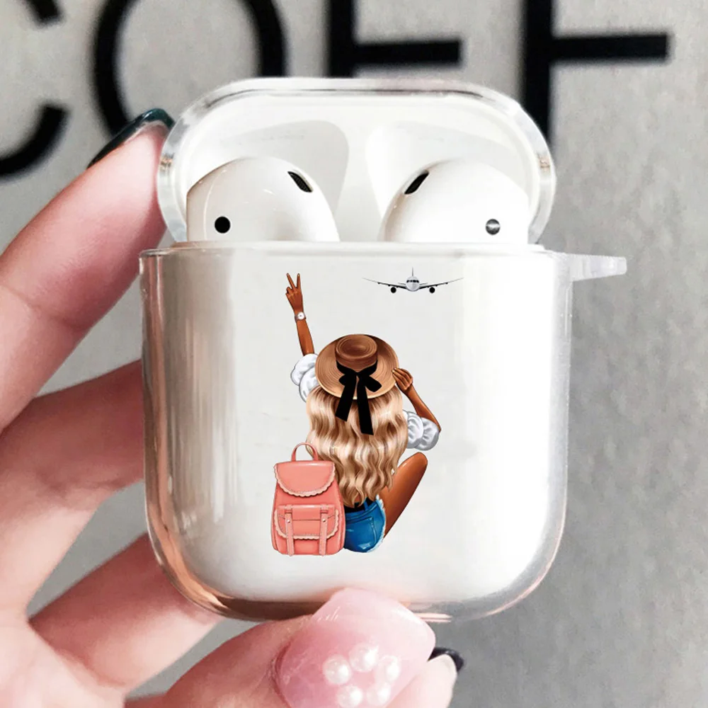 Soft TPU Earphone Protective Case For Apple Airpods 1 2 3 4 Happy Travel Cover Air Pods Pro 2 Cases Capa Charging Box Bags