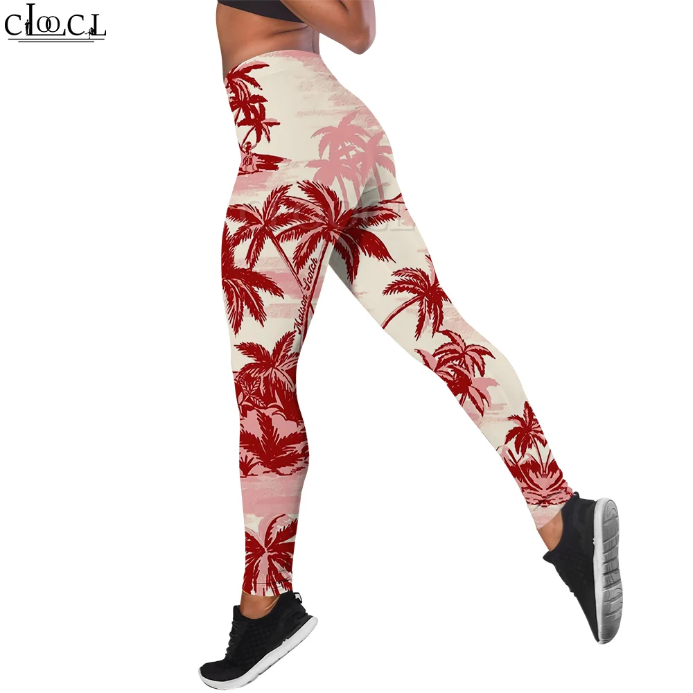 

CLOOCL Women Legging Beautiful Coconut Tree Pattern 3D Printed Trousers for Female Workout Push Up Jogging Gym Sports Leggings