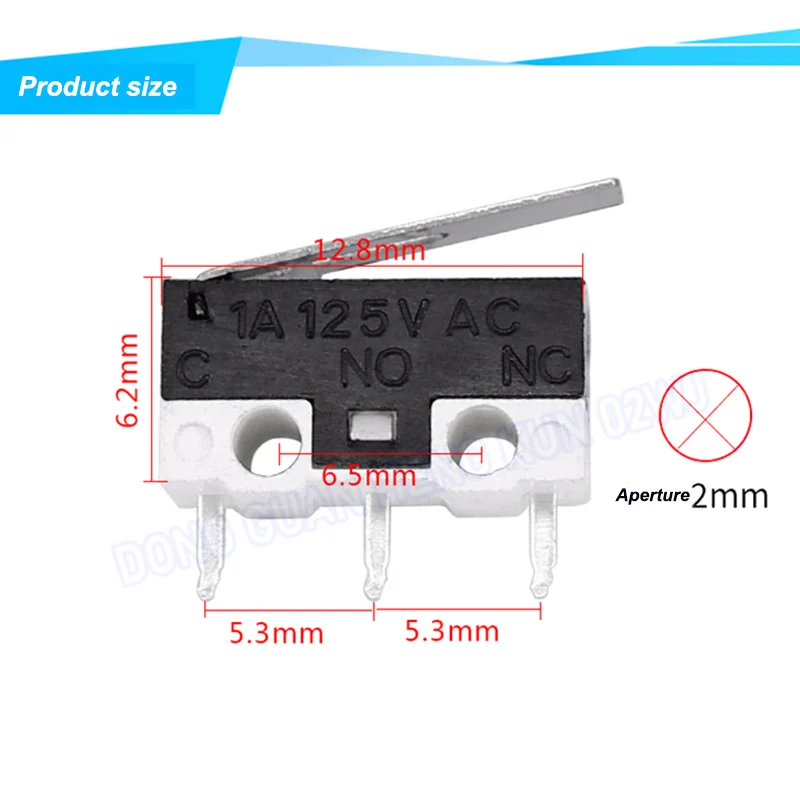 5pcs MK7 MK8 Limit Switch Push Button Switch AC 1A 125V 2A 125V 3D Printer Switch Micro Switch for Makerbot