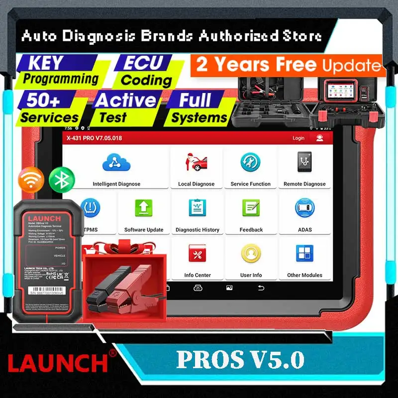 LANCIO X431 PROS V5.0 Strumenti diagnostici OBD2 Scanner per auto Tutti i sistemi diagnostici Strumento automobilistico Codifica ECU 2024 Nuova