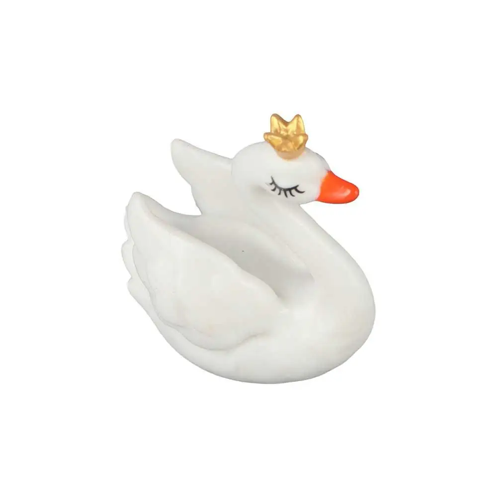1 pcs Exquisite DIY Fairy Garden Crafts Bonsai Ornament Dollhouse Layout Crown Swan Figurine Cake Decor Micro Landscaping