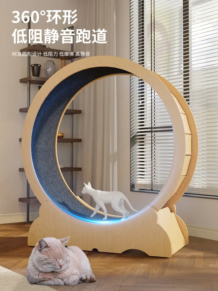 Cat Treadmill  Running Wheel Climbing Frame Pet Roller Toy Cat Scratch Board Dog Sports Fitness Ring Mute