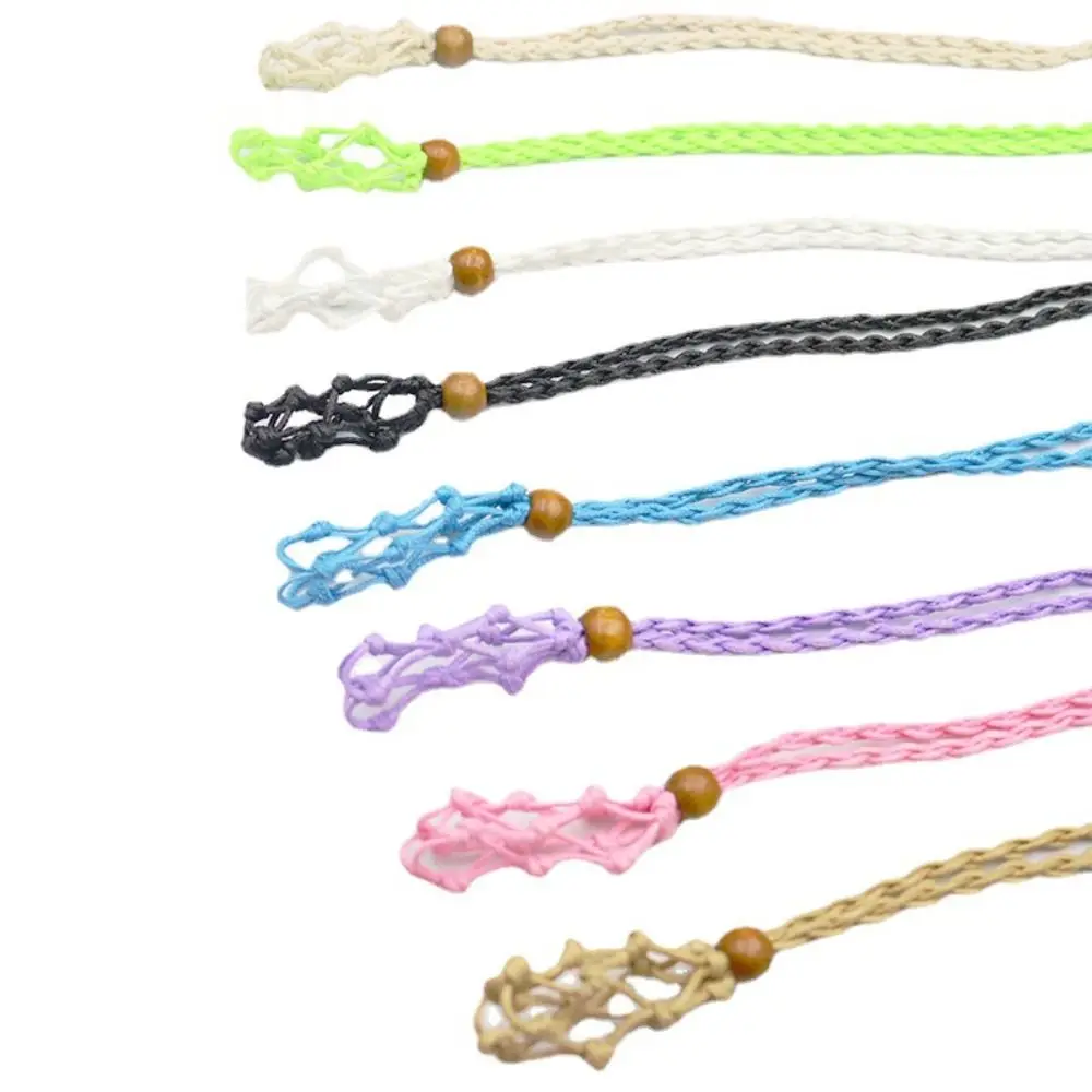 Multipurpose DIY Necklace Cord Braided Length Adjustable Crystal Necklace Holder Hand-woven Wax Rope Braided Necklace Cord Jewel