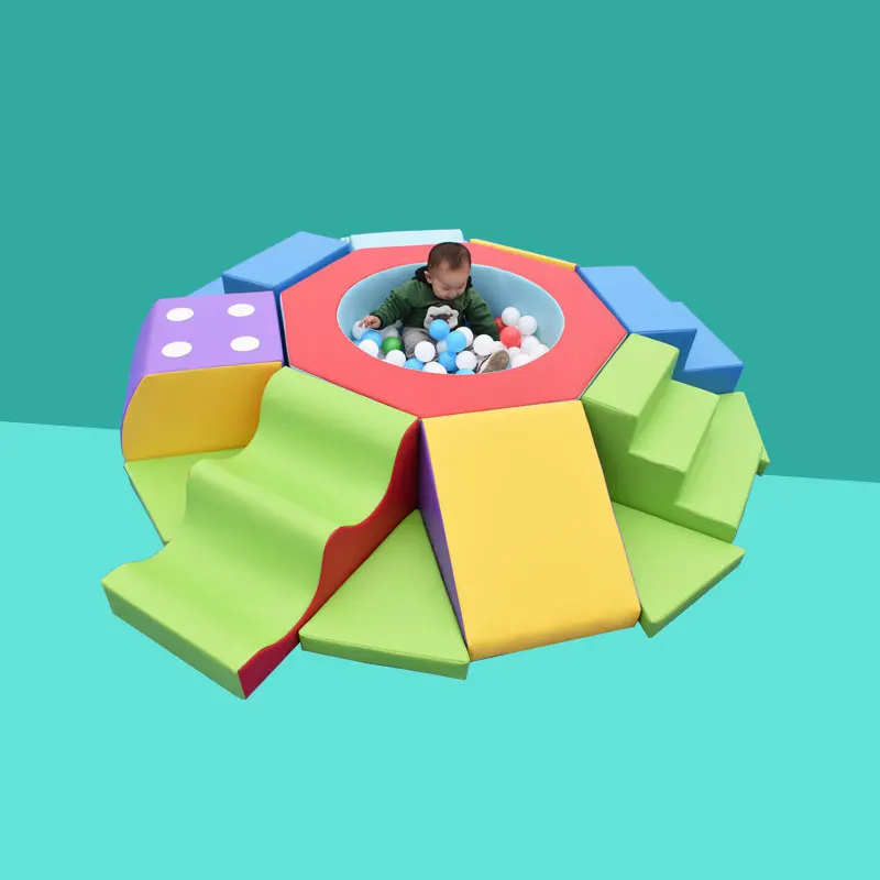 Moetry Free Combo Soft Toddler Play Kit Indoor Children's Soft Playground Equipment with Ball Pit