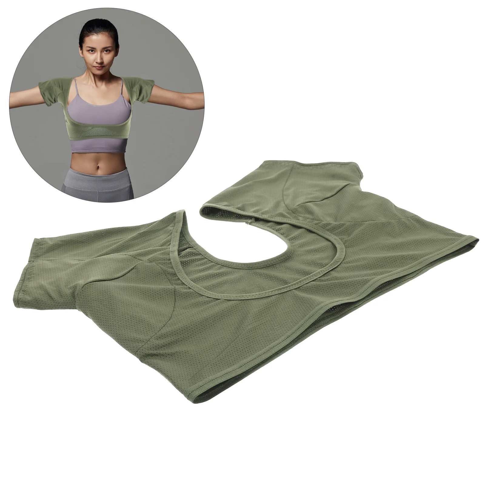 

Underarm Sweat Vest for Women Washable Breathable Mesh Tank with Sweat Absorbing Pads High Elasticity Comfort Fit for Running
