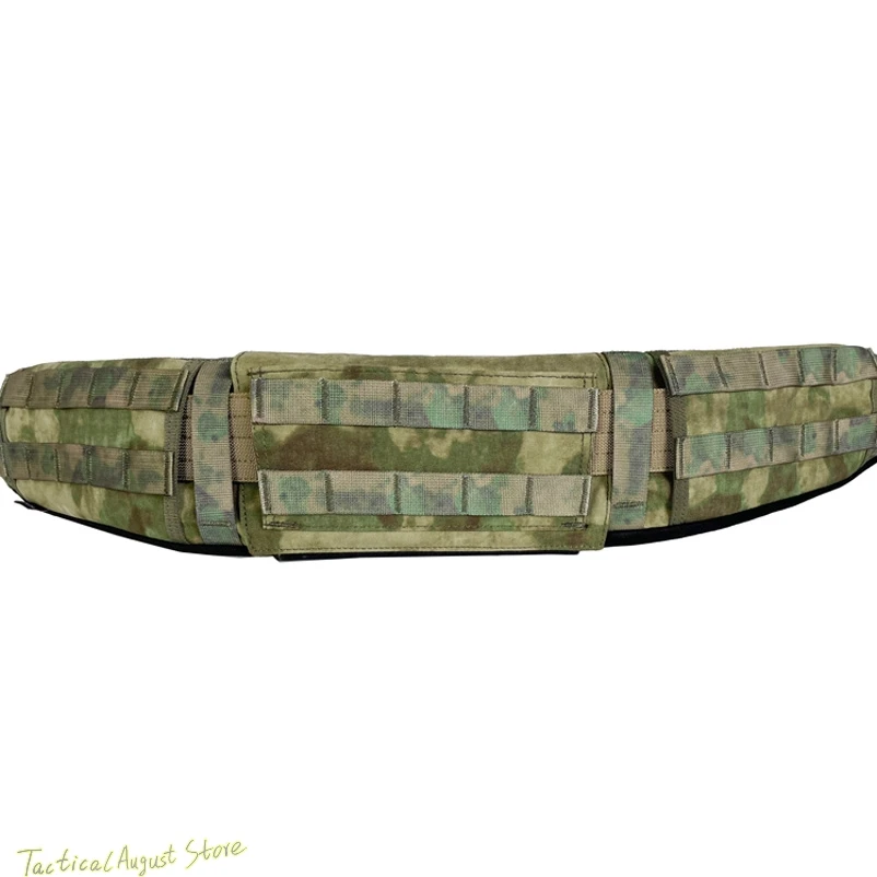 Tactical Outer Belt Training Combat Waistband with Molle System Green Moss Ruins Camouflage