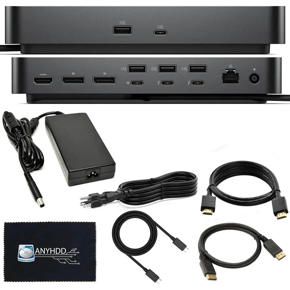 

Док-станция Thunderbolt 4 — поддержка дисплеев 8K, адаптер 180 Вт, HDMI, DisplayPort, USB-C хаб с аксессуарами