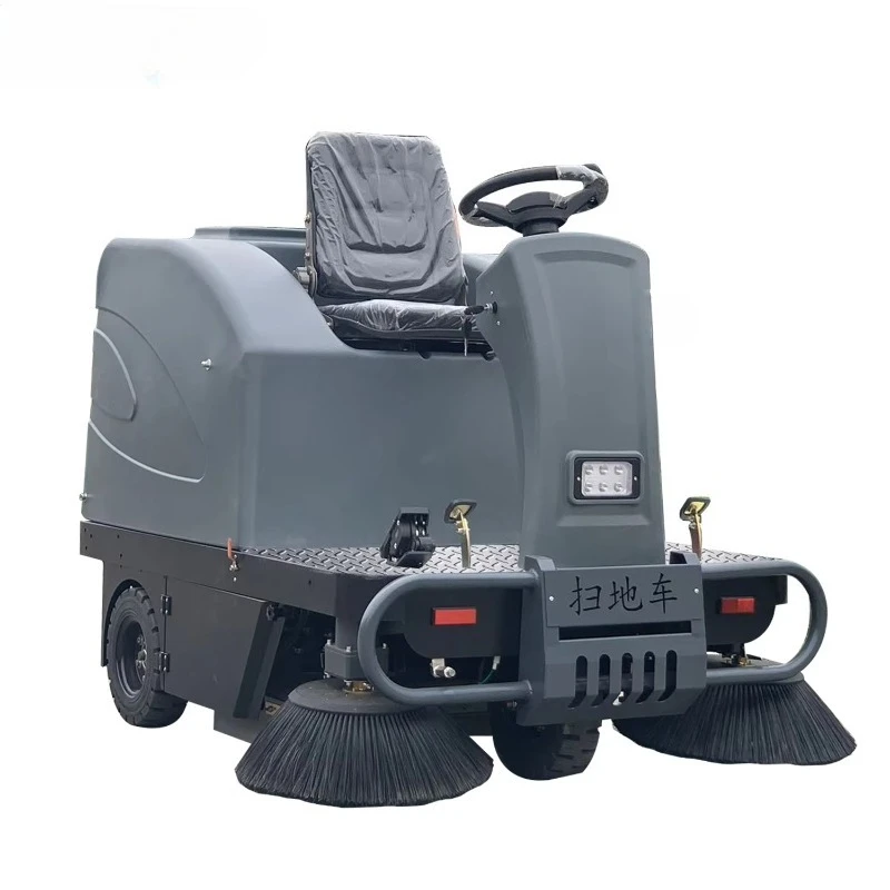 1450A Industrial Electric Ride-On Street Floor Sweeper Manual Fuel Factory Cleaning Machine with Core Components Brush Battery