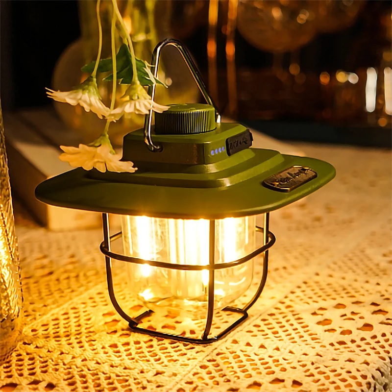 Luce da campeggio portatile luce da campeggio per esterni comoda lampada da cavallo lampada da tenda con luci portatili di ricarica USB intelligente