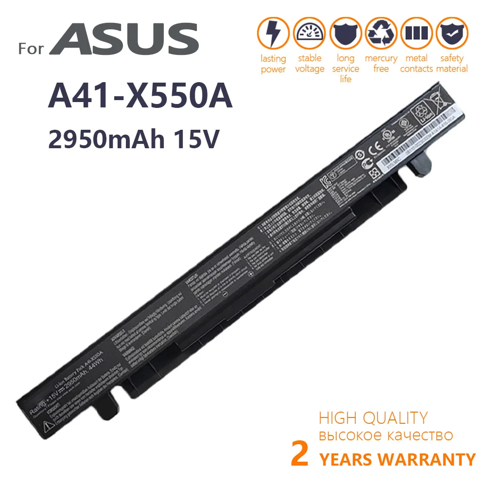 

Genuine A41-X550A Laptop Battery for ASUS A41-X550 A41-X550A X550 X550C X550B X550V X450C X450LA X452 X452E 2950mAh Korea Cell