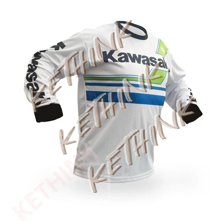 

Kawasaki USA Racing 80s Vintage T-shirt ,Y2K Long Sleeve Breathable Riding Shirt for Dirt Bike and Mountain Racing