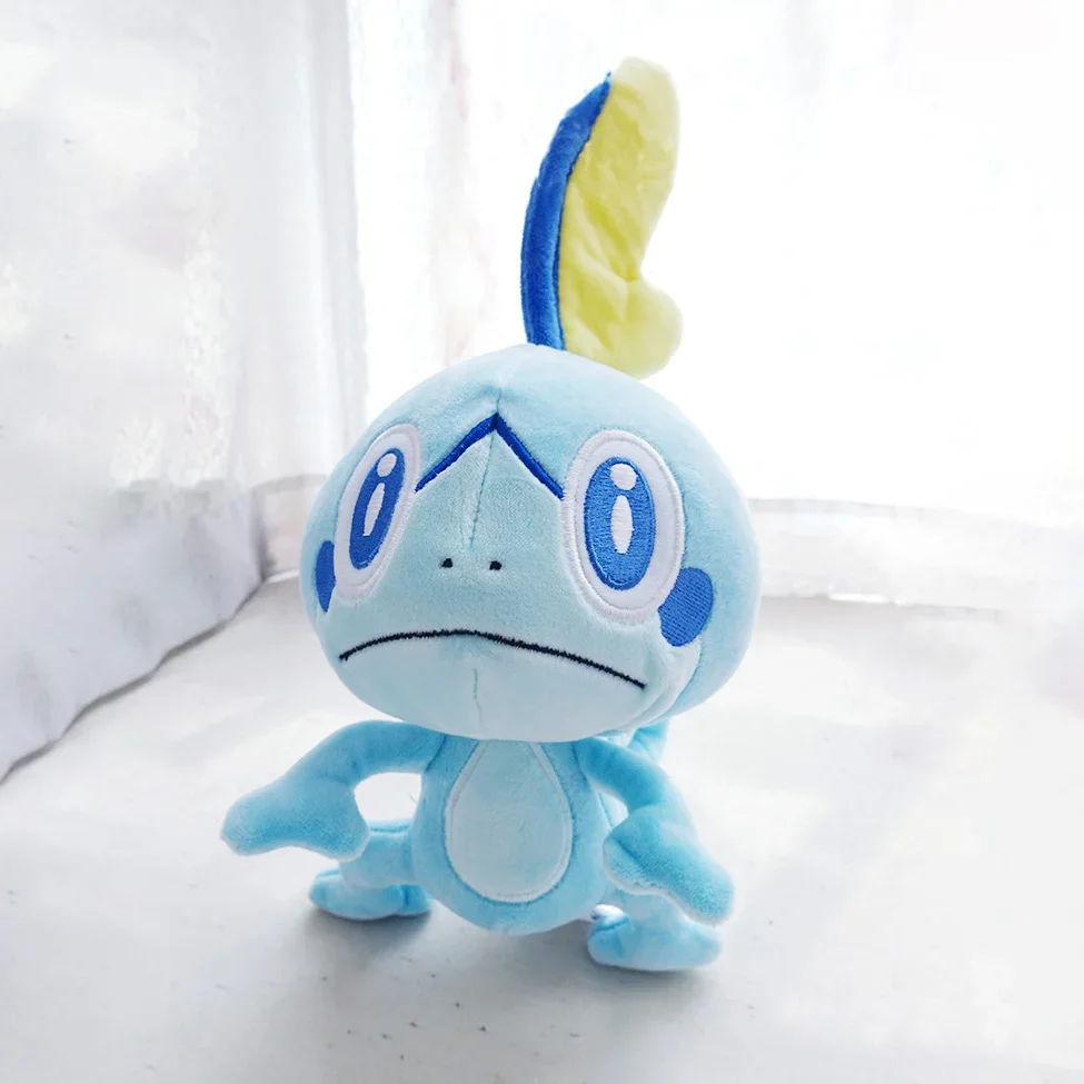 Pokémon Sword and Shield Plush Toy para Crianças, Boneca Engraçada, Scorbunny, Grook, Dedos Sobble, Toy Hobbies, Xmas Gift