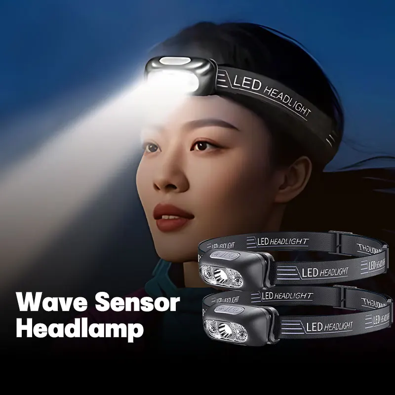 

Sensor Headlamps Mini LED Night Fishing Powerful Torch Head Lamp USB Rechargeable Super Bright Adjustable Angle Headlight