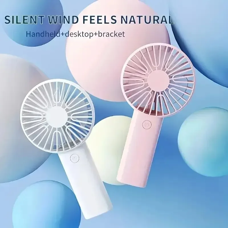 

Mini USB Charging Handheld Fan Desktop Small Fan With Mobile Phone Holder Portable And Simple Outdoor Small Fan