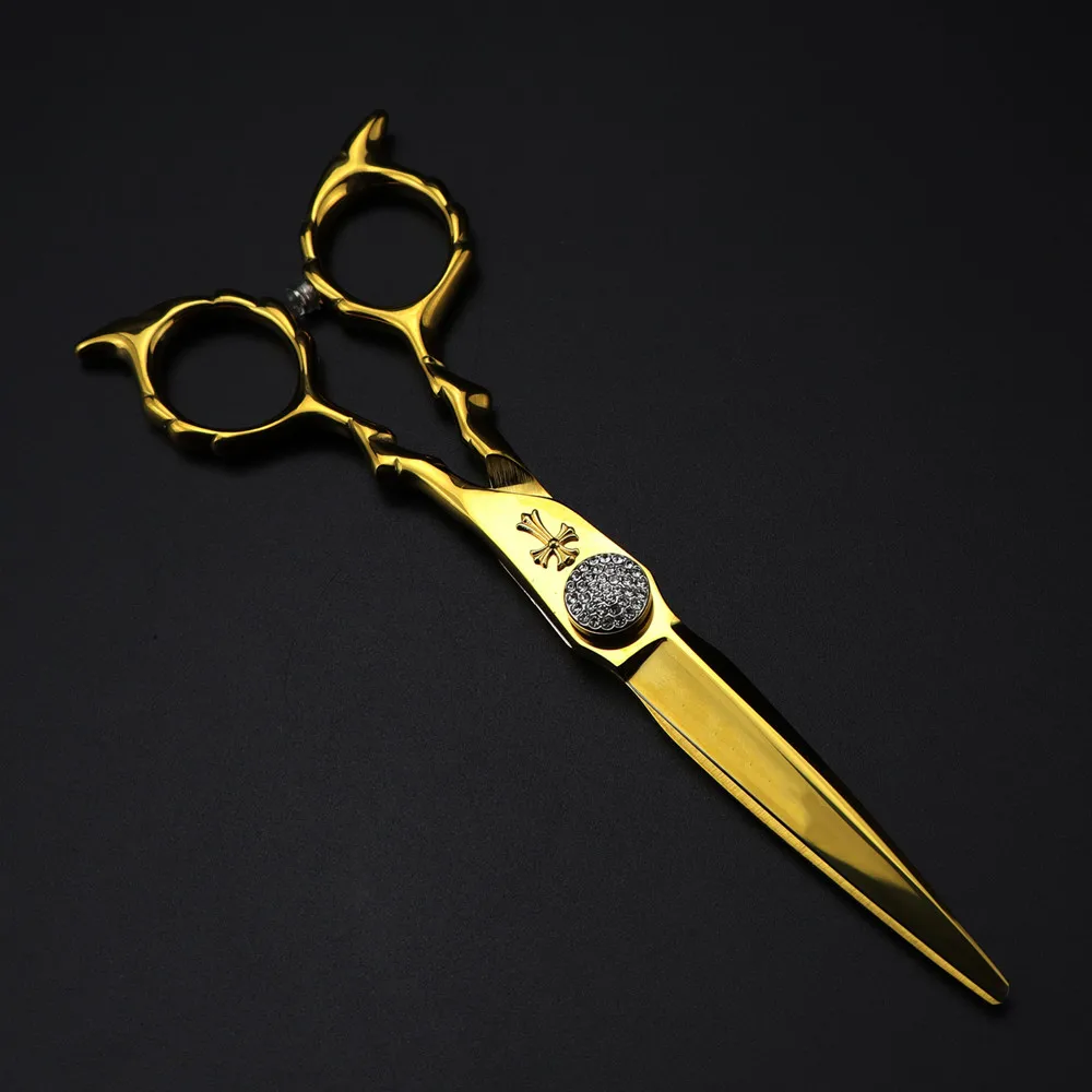 Professional Japan 440c 6 \'\' Upscale Cross scissor hair scissors haircut thinning barber cutting shears hairdressing scissors