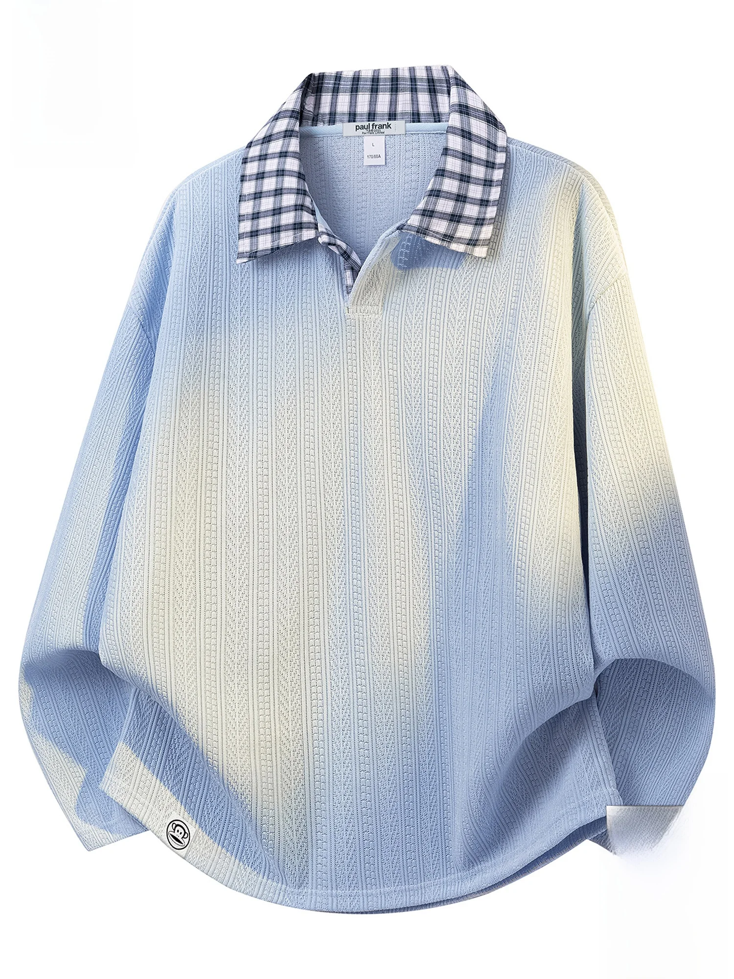 

Свитшот Paul Frank M с длинными рукавами и круглым вырезом, повседневный, весенний, из полиэстера и фланели, удобный, не мнется, для весны/лета