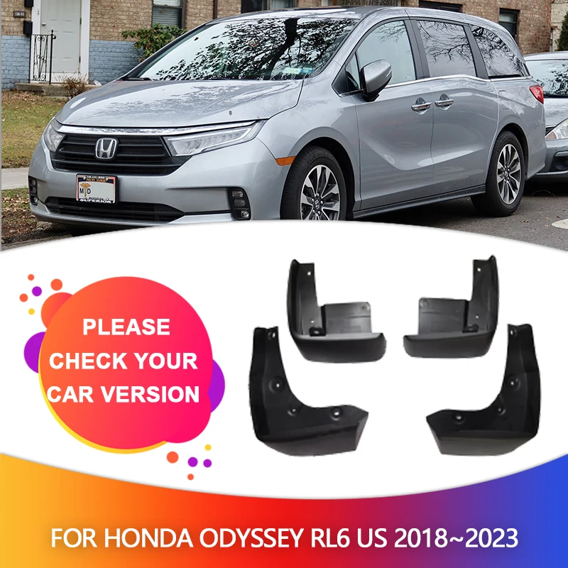 Car Mudguards for Honda Odyssey RL6 US EX-L LX 2018~2023 2019 Mudflaps Fender Mud Flap Splash Flares Guards Cover Accessories