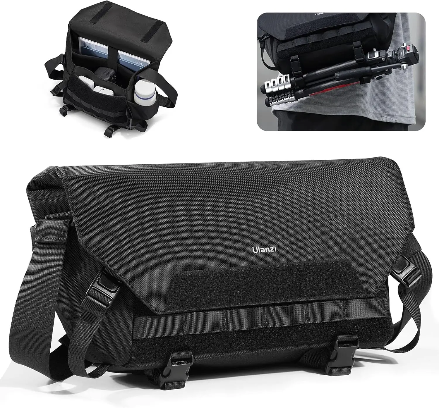 Ulanzi BC08 Kameratasche mit Stativhalter, Kleine Kompakte Taktische Schultertasche für DSLR/SLR/Spiegellose Kameras