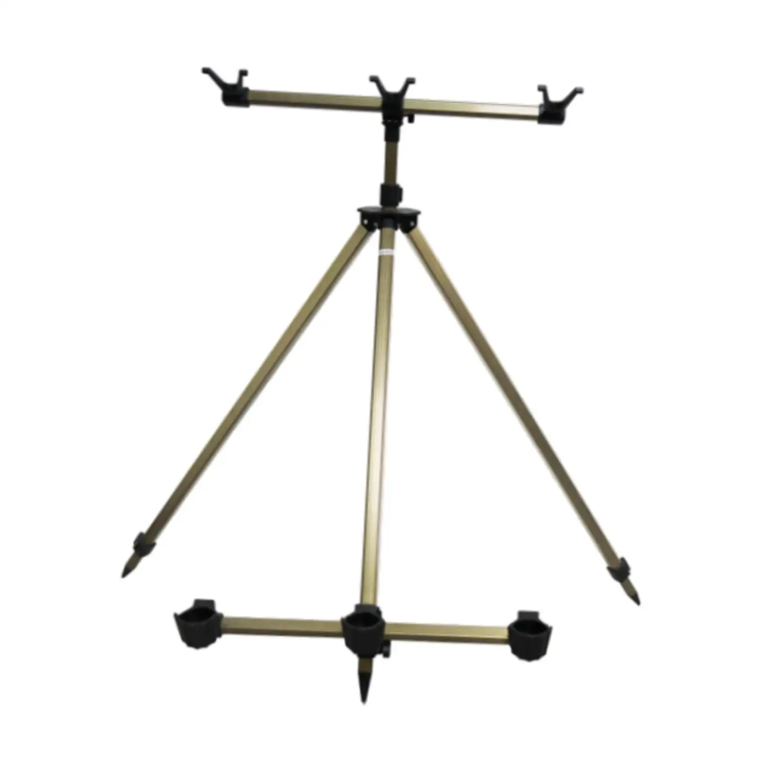 Multi-slot Tripod Fishing Rod Holder Ground Inserted Aluminum Alloy Stand for Carp Beach Freshwater Fishing Support