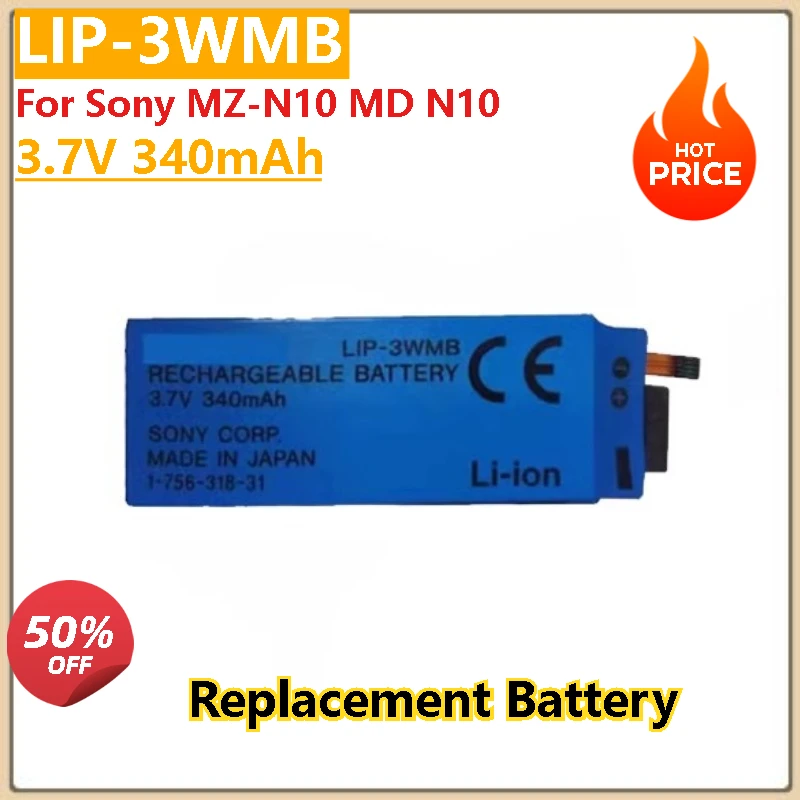 

100% New High Quality 3.7V 340mAh Replacement Battery LIP-3WMB for Sony MZ-N10 MD N10