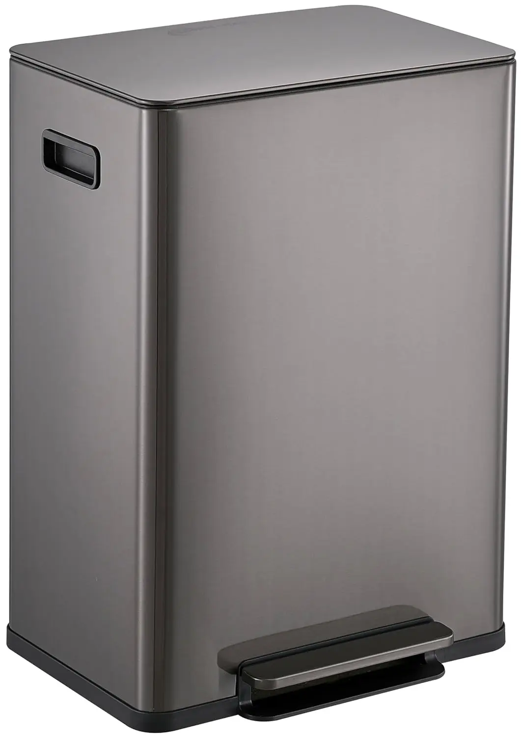 

16 Gallon Hands-Free Step Trash Can, Soft-Close Lid, Stainless Steel, Fingerprint-Resistant, Removable Inner Bucket