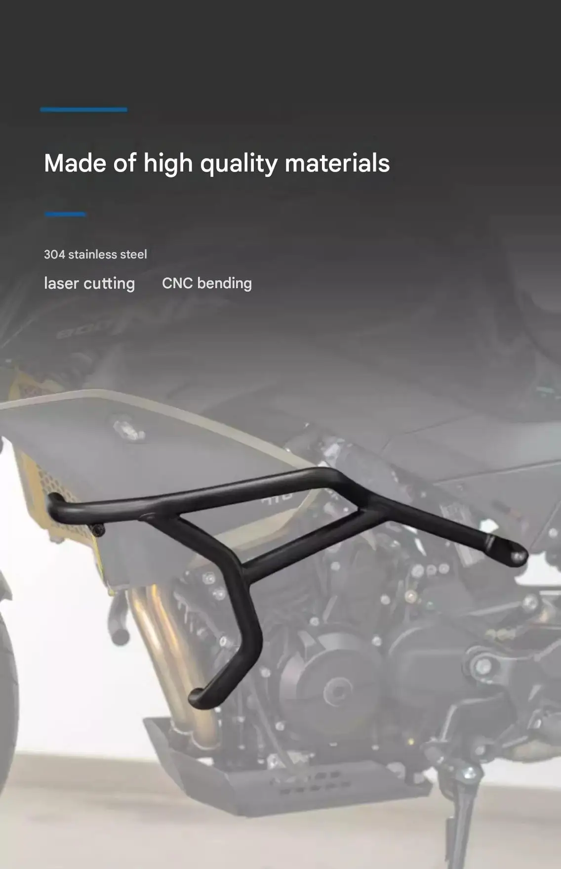 FOR CF800NK Full-Wrapped Stainless Steel Racing Crash Bar Lightweight Design Triangular Stable Structure Engine Anti-Fall Bumper