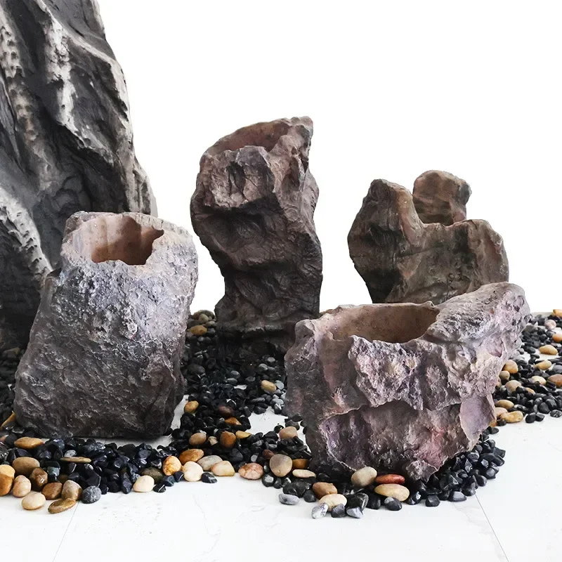 Creative simulation stone flower ware outdoor lawn garden ornament balcony courtyard layout