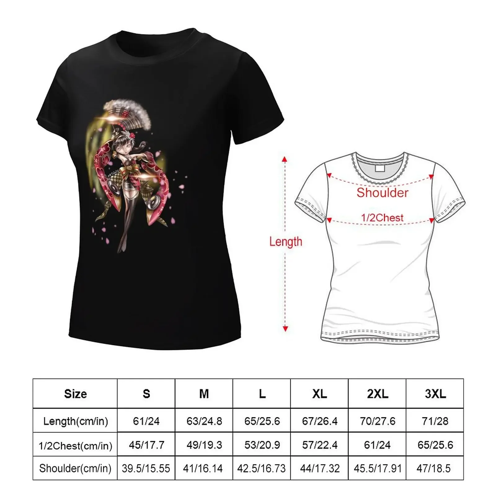 Vocaloid - Sachiko (Fanart) T-Shirt Sommer Top ästhetische Kleidung plus Größe Tops T-Shirts für Frauen Grafik