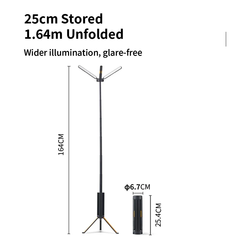 Teleskop-Campingleuchte, 15600 mAh, wiederaufladbare Laterne, wasserdichte, zusammenklappbare Outdoor-LED-Taschenlampe für Wanderzelt
