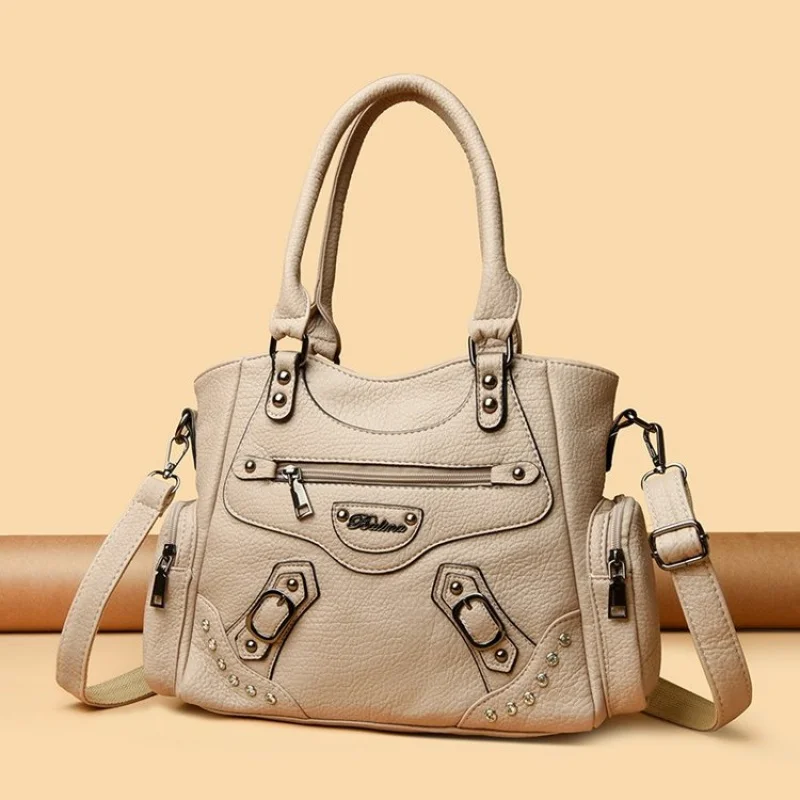 

Элегантная кожаная сумка через плечо для повседневного отдыха для женщин с минималистичным модным дизайном и элитным классом