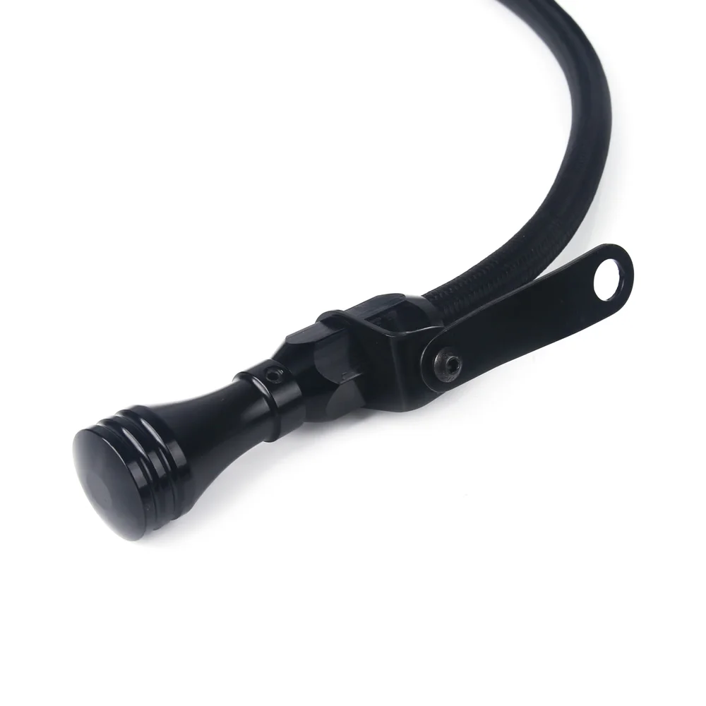 Flexible Oil Dipstick  Housing Compatible With LS Truck Engines for LSX LS1 LS2 LS6 4.8L 5.7L 6.0L 6.2L（ Black）