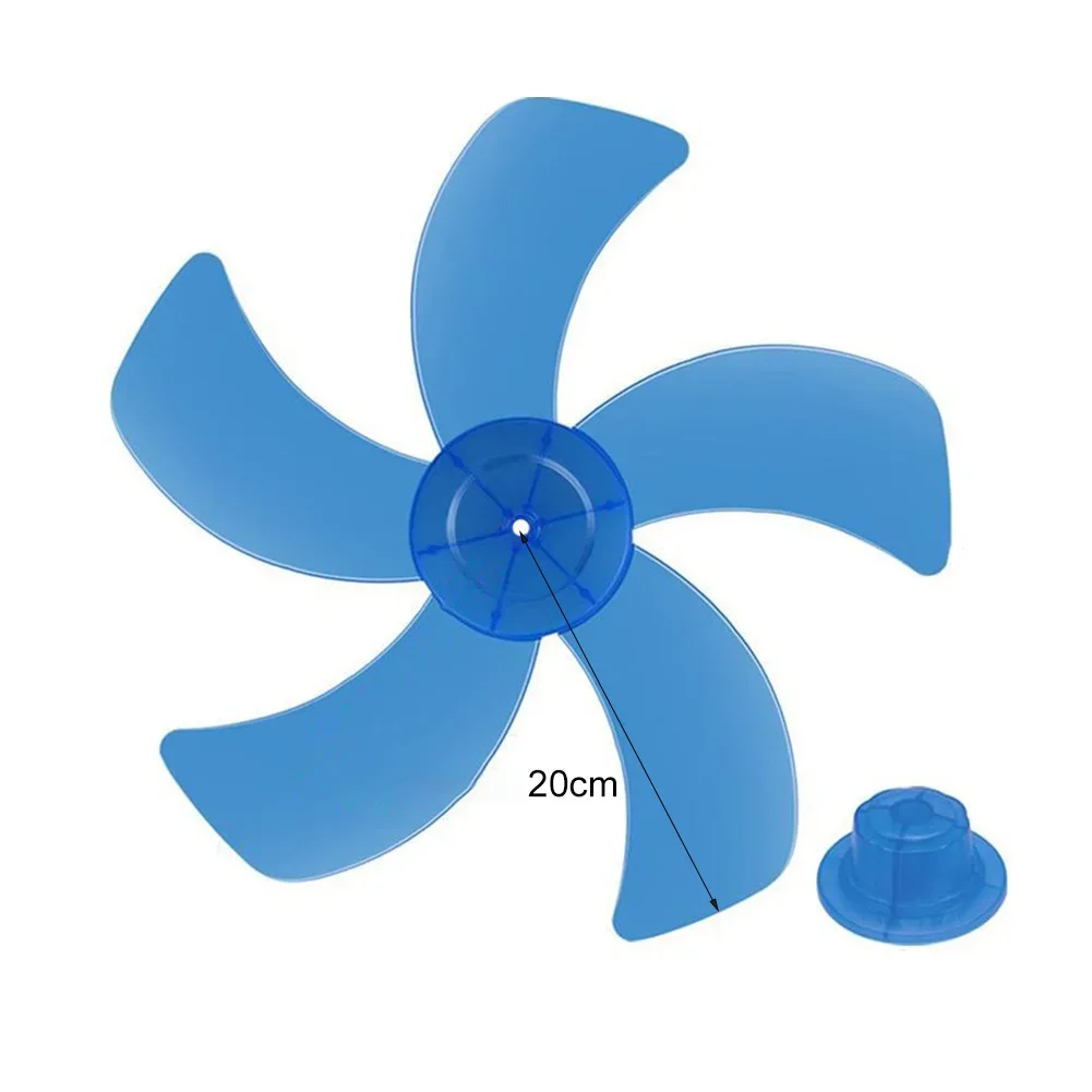 16 Inch Household Fan Blade Five Leaves With Nut Cover For Pedestal Fan Table Easy Installation Wall Table Fanner